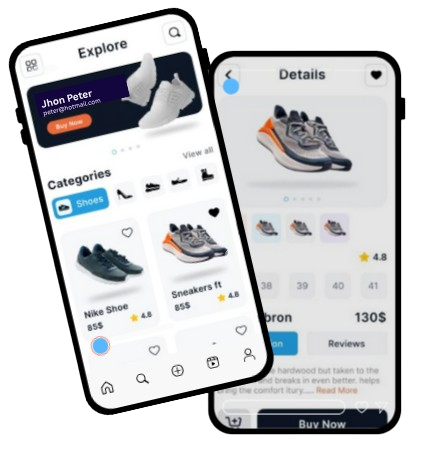 Visual representation of a native Flutter mobile app screen developed by Wapressy